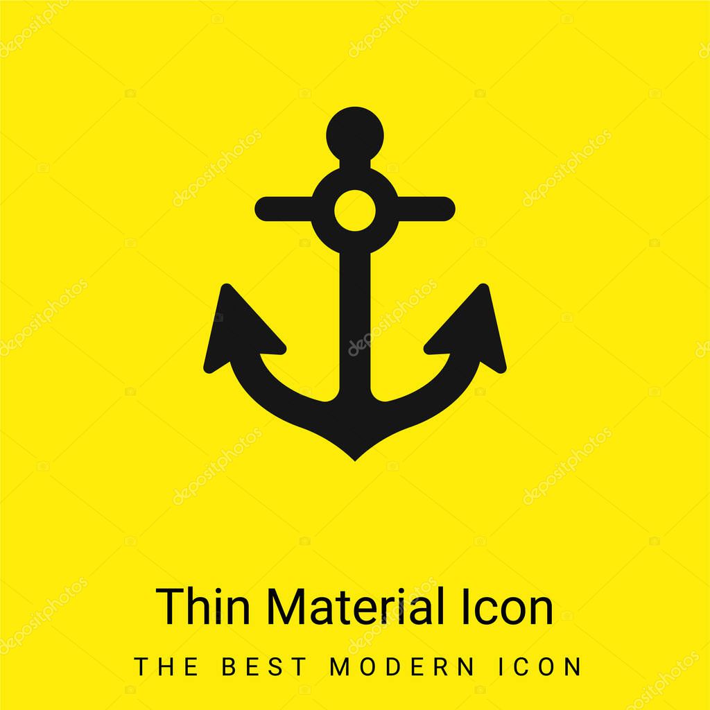 Anchor minimal bright yellow material icon