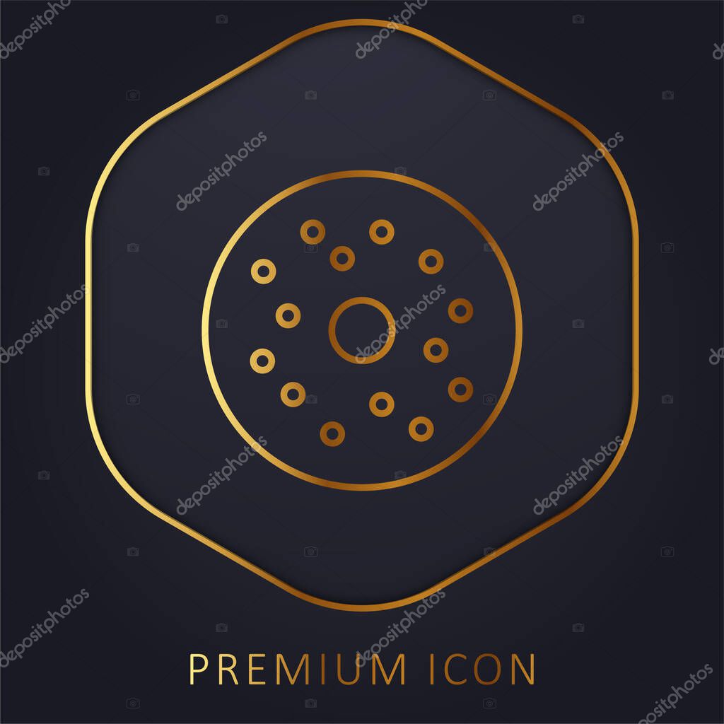 Bagel golden line premium logo or icon