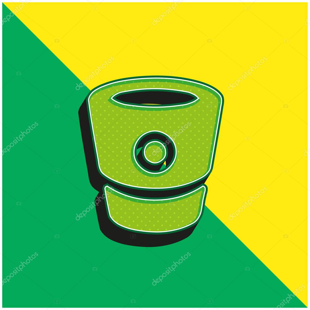 Bitbucket Logo Green and yellow modern 3d vector icon logo