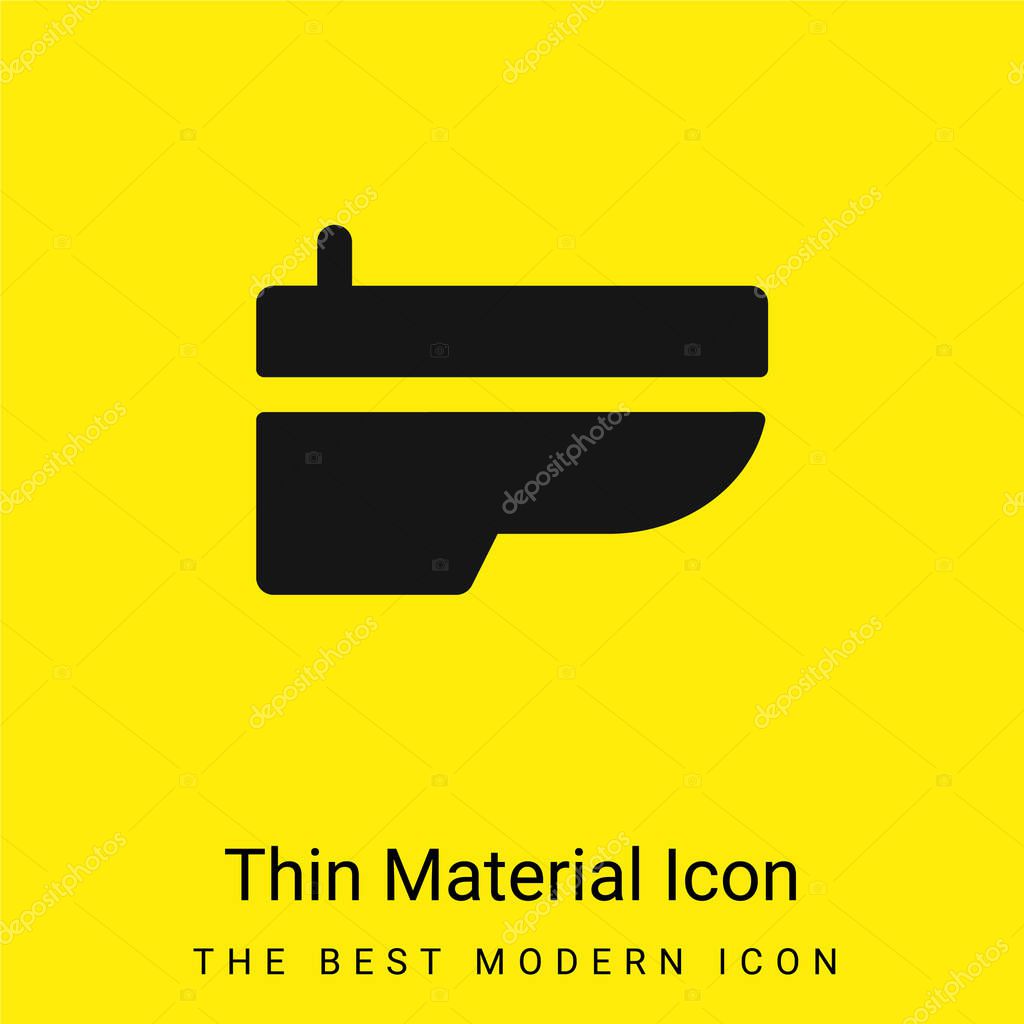 Bidet minimal bright yellow material icon