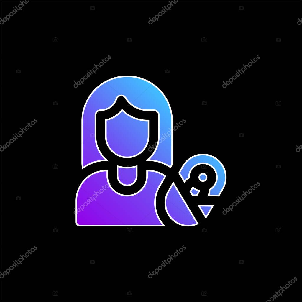 Adoptive Mother blue gradient vector icon