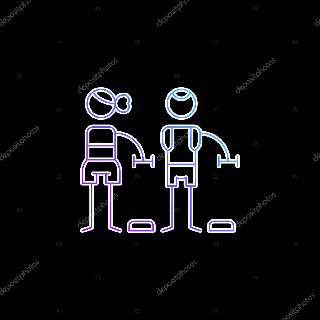 Bodypump blue gradient vector icon