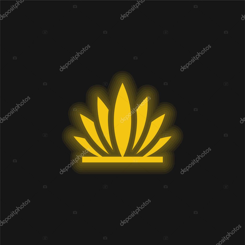 Agave yellow glowing neon icon