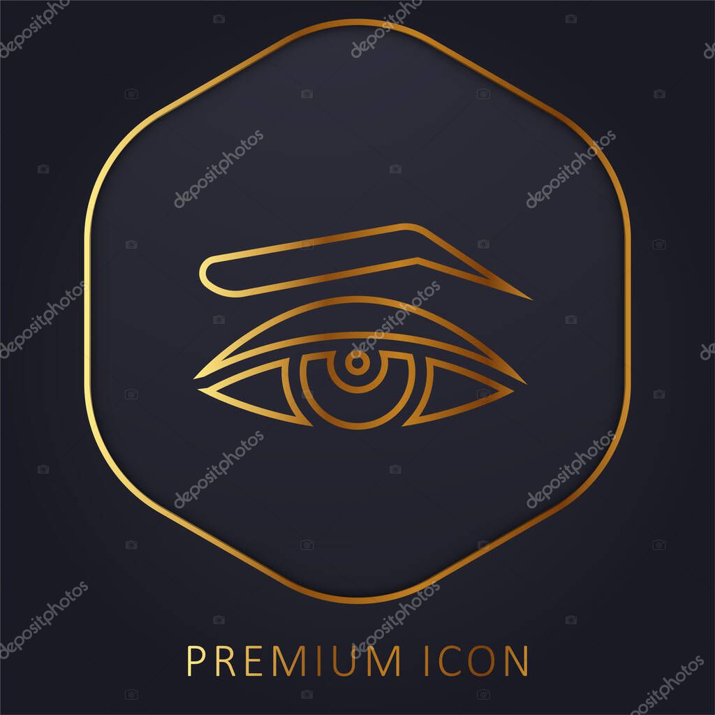 Appearance golden line premium logo or icon