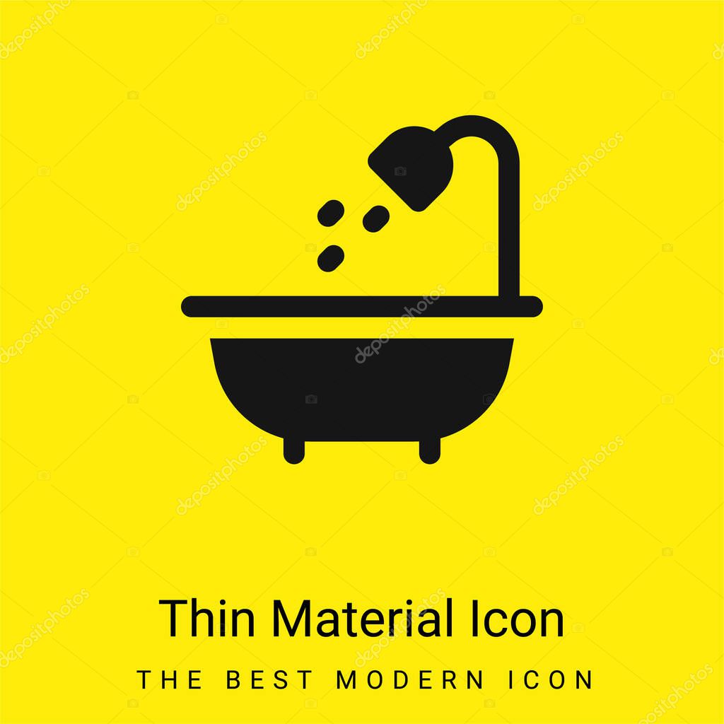 Bath minimal bright yellow material icon