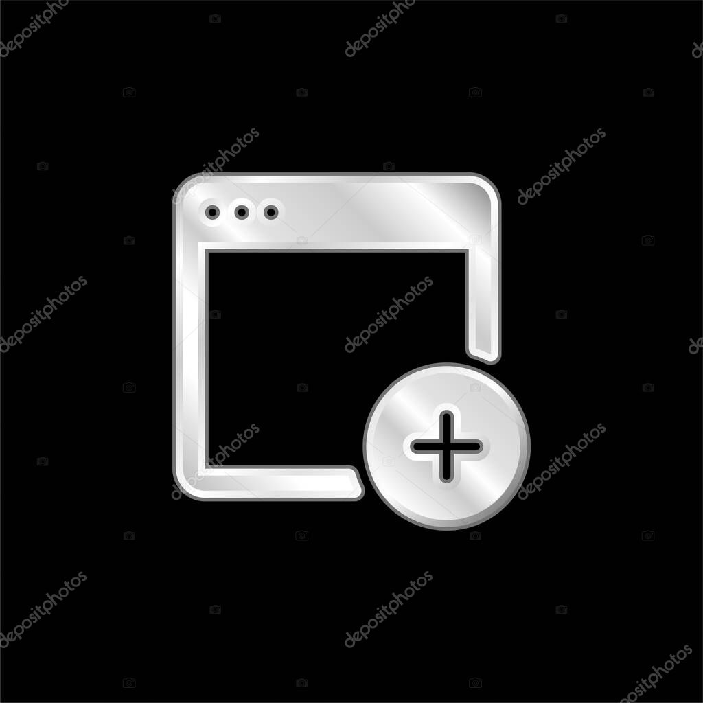 Add silver plated metallic icon