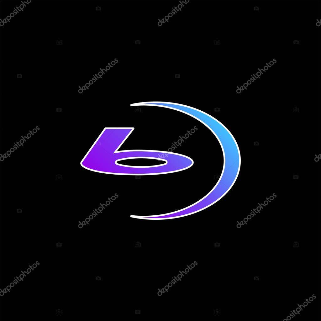 Bluray Big Logo blue gradient vector icon