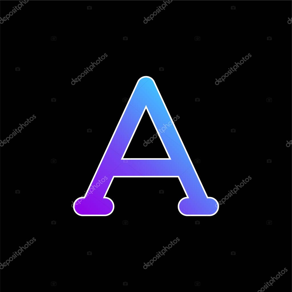 Alpha blue gradient vector icon