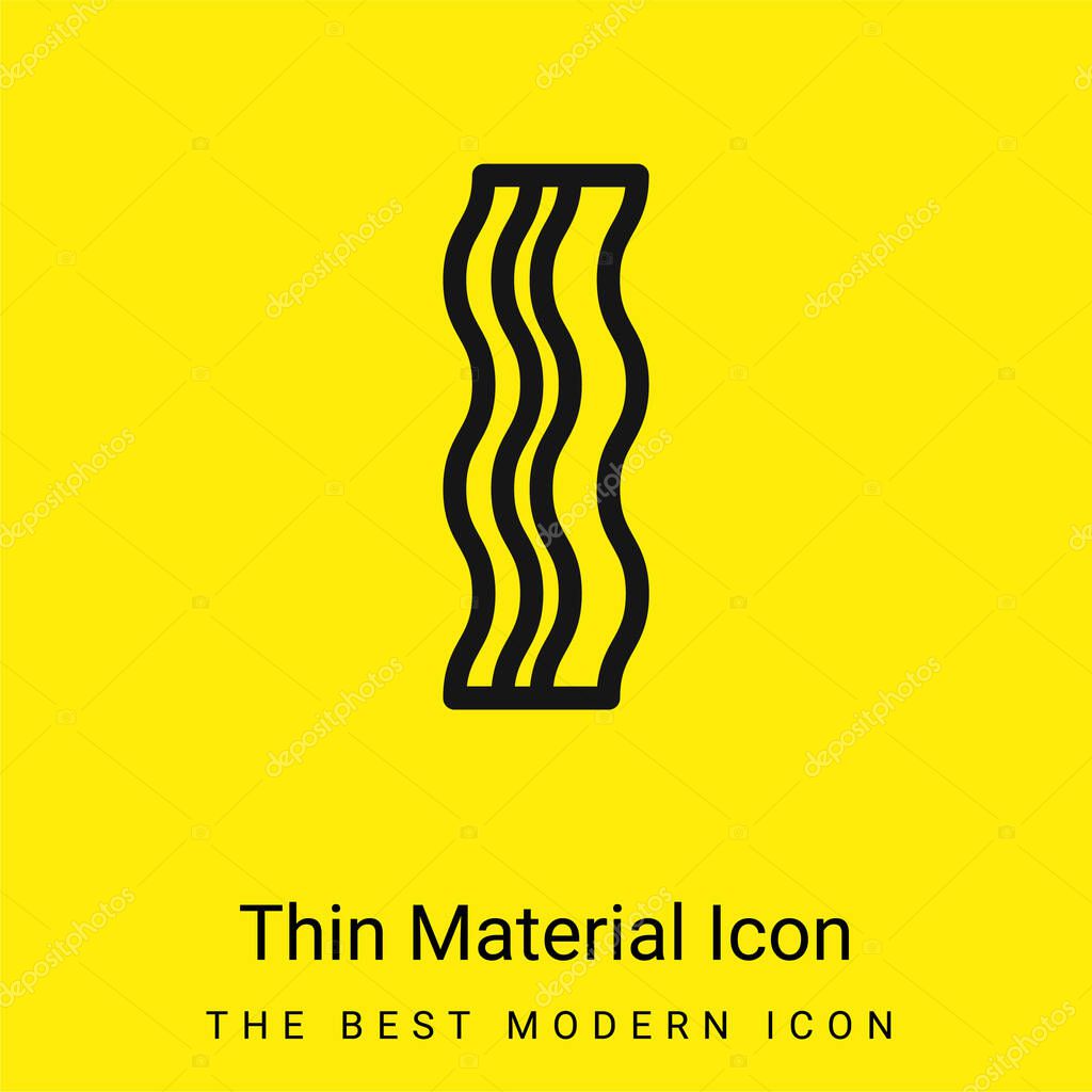 Bacon Strip minimal bright yellow material icon
