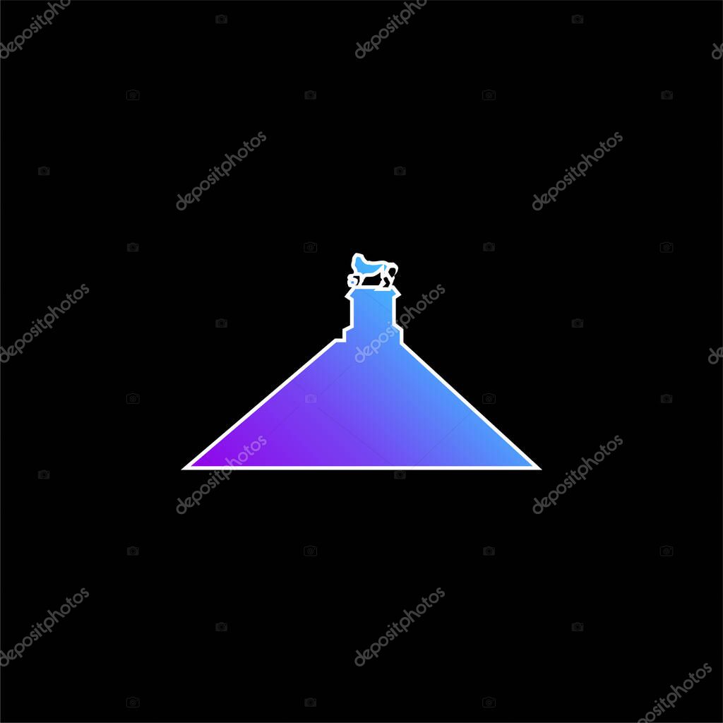 Belgium blue gradient vector icon