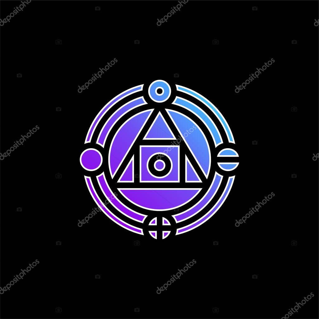 Alchemy blue gradient vector icon