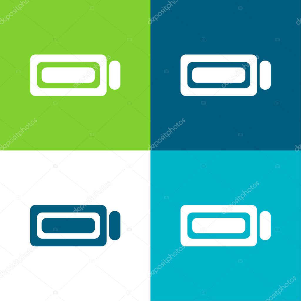 Battery Full Charge Flat four color minimal icon set