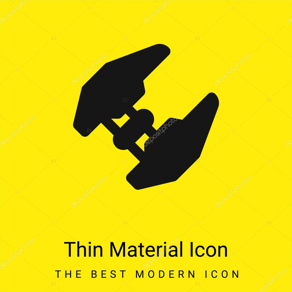 Attack Plane minimal bright yellow material icon