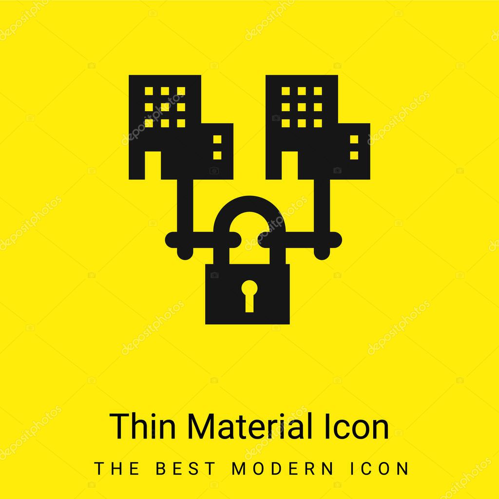 B2b minimal bright yellow material icon