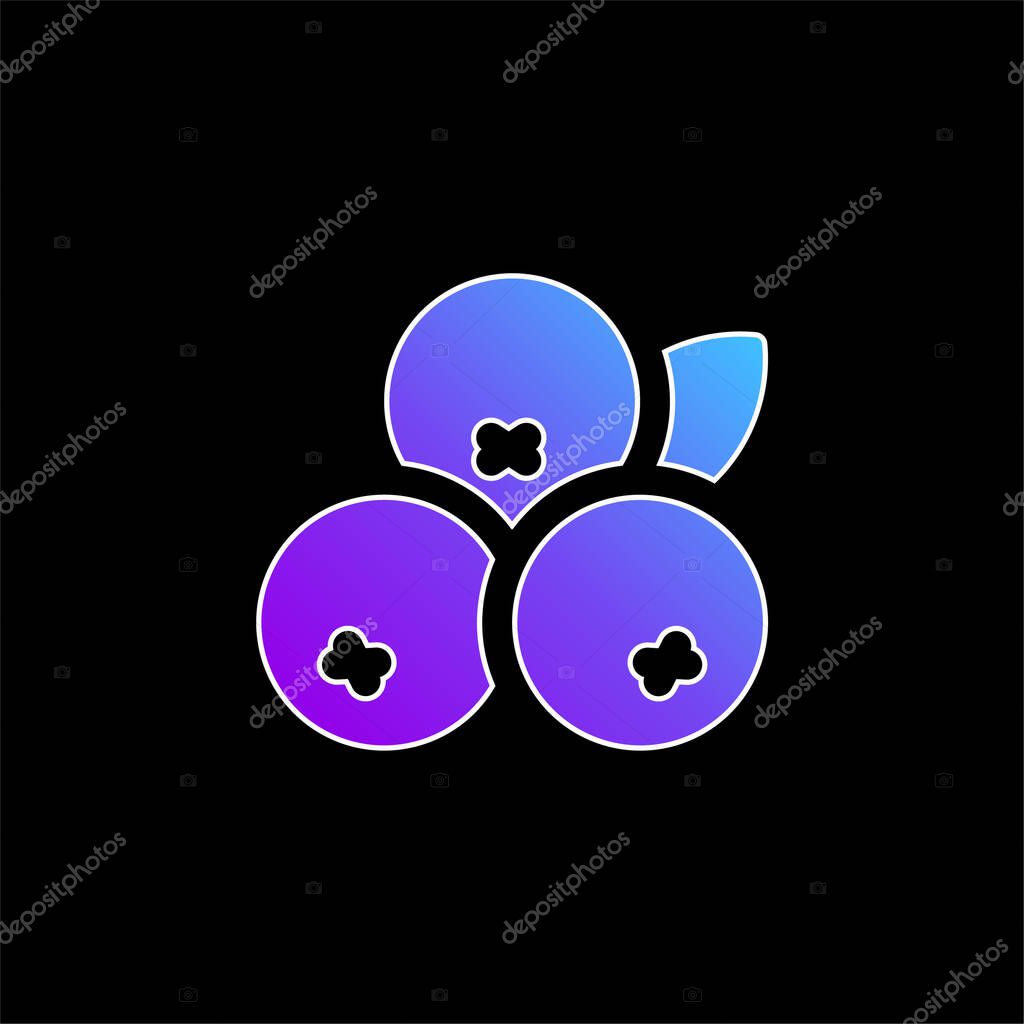 Acai blue gradient vector icon