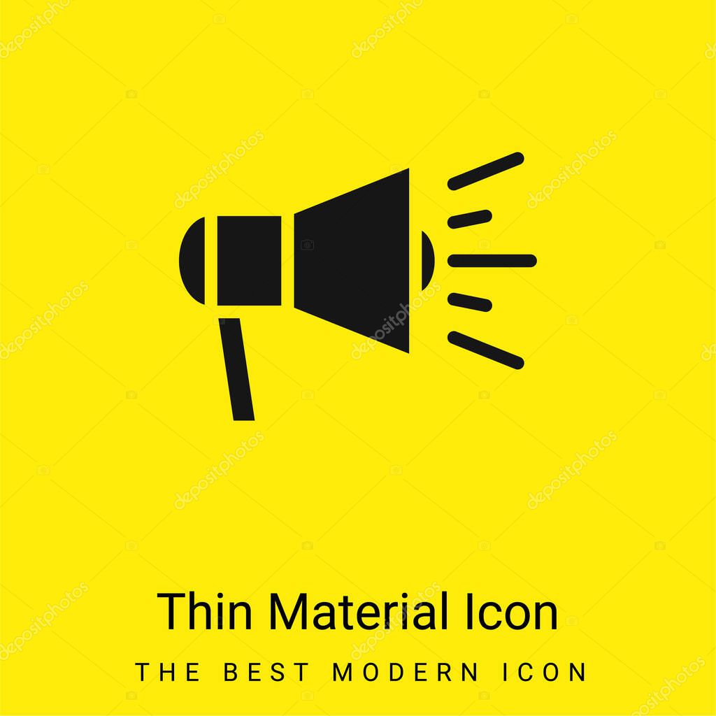 Announcement minimal bright yellow material icon