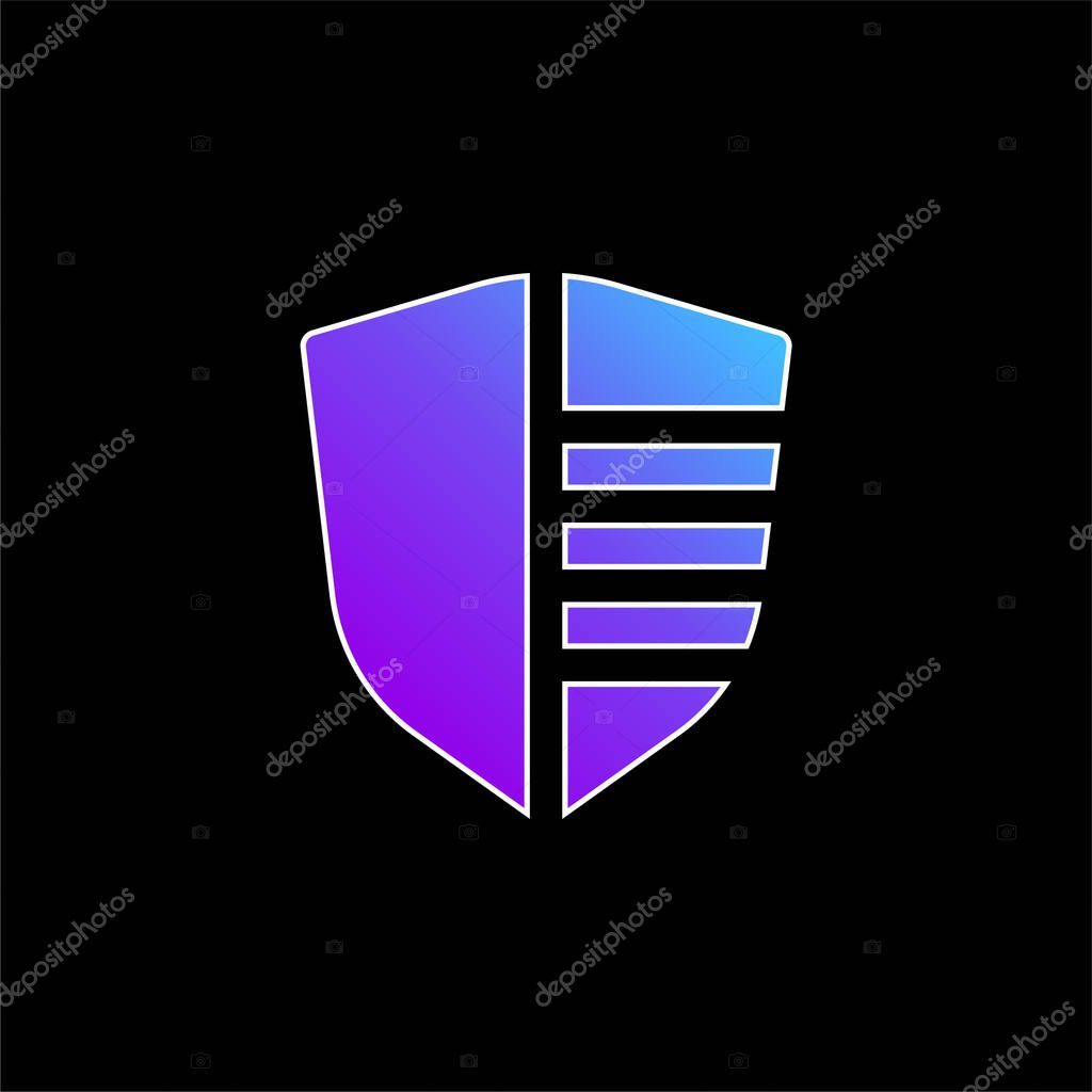 Badge blue gradient vector icon