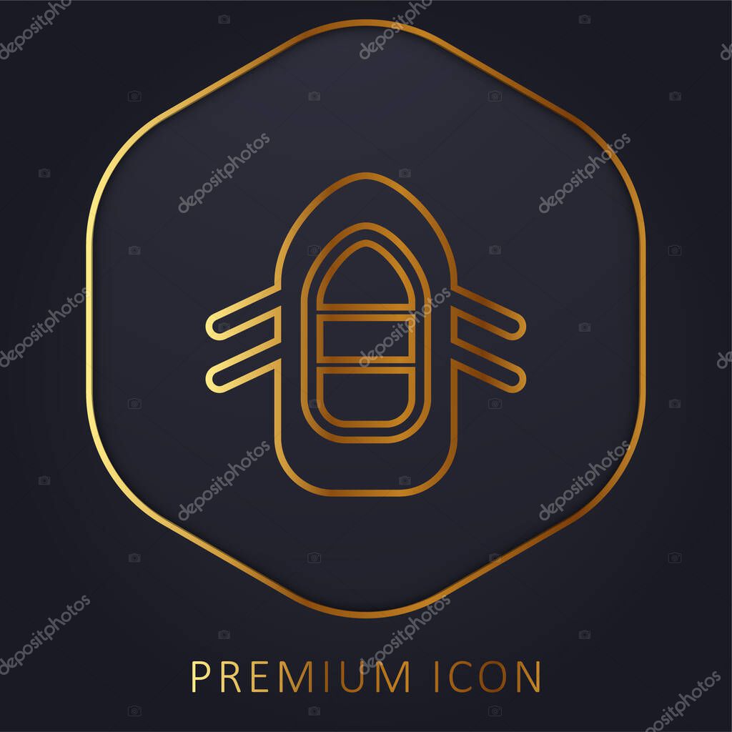 Boiting linea dorata logo premium o icona
