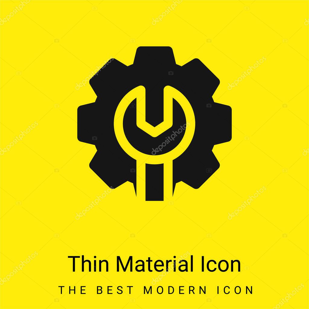 Admin minimal bright yellow material icon