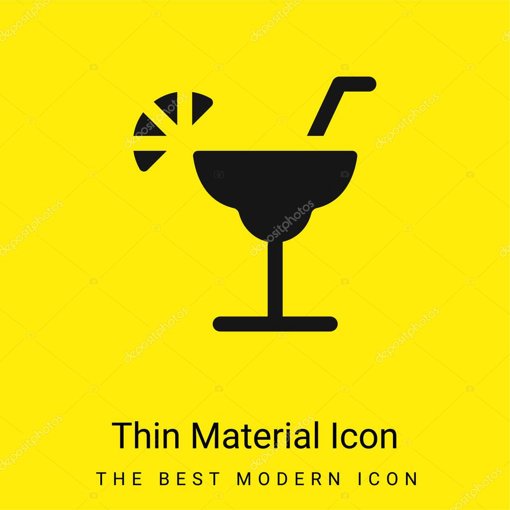 Alcohol minimal bright yellow material icon