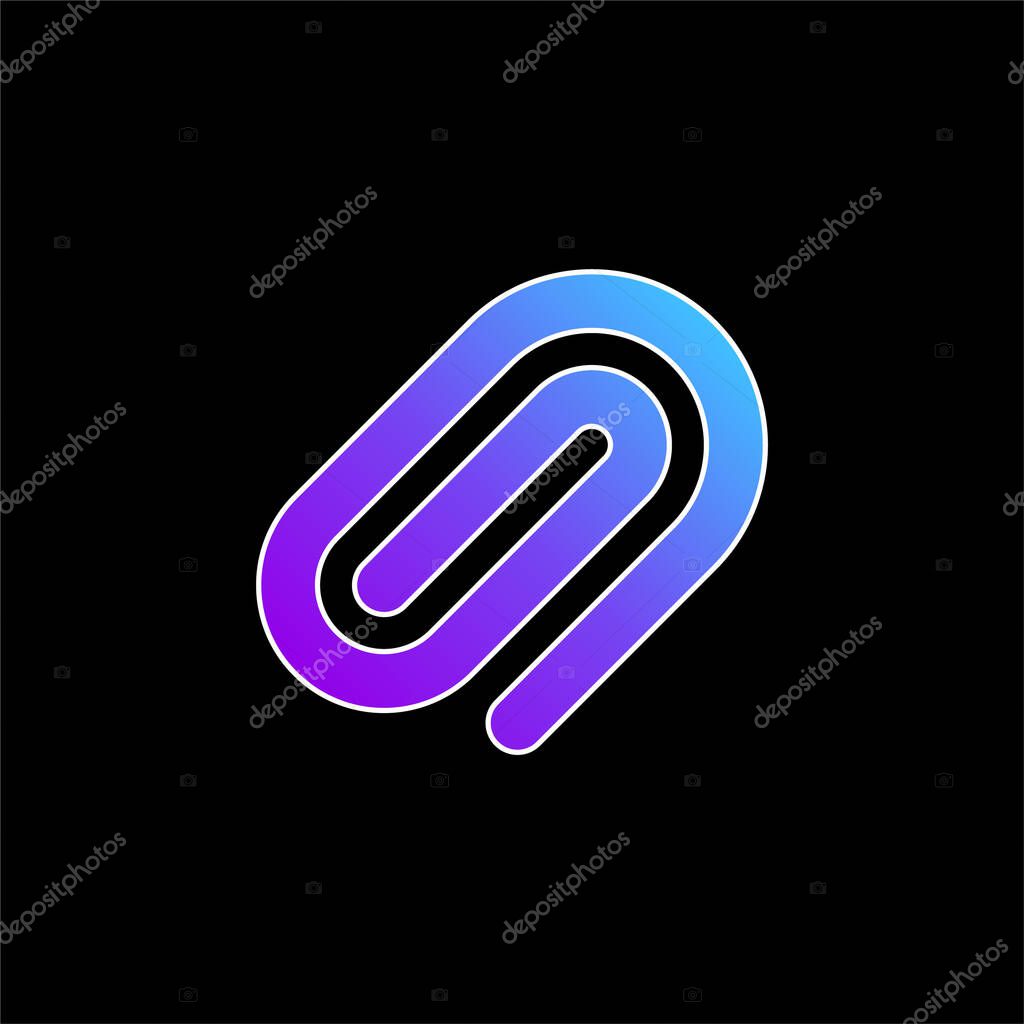 Attach blue gradient vector icon