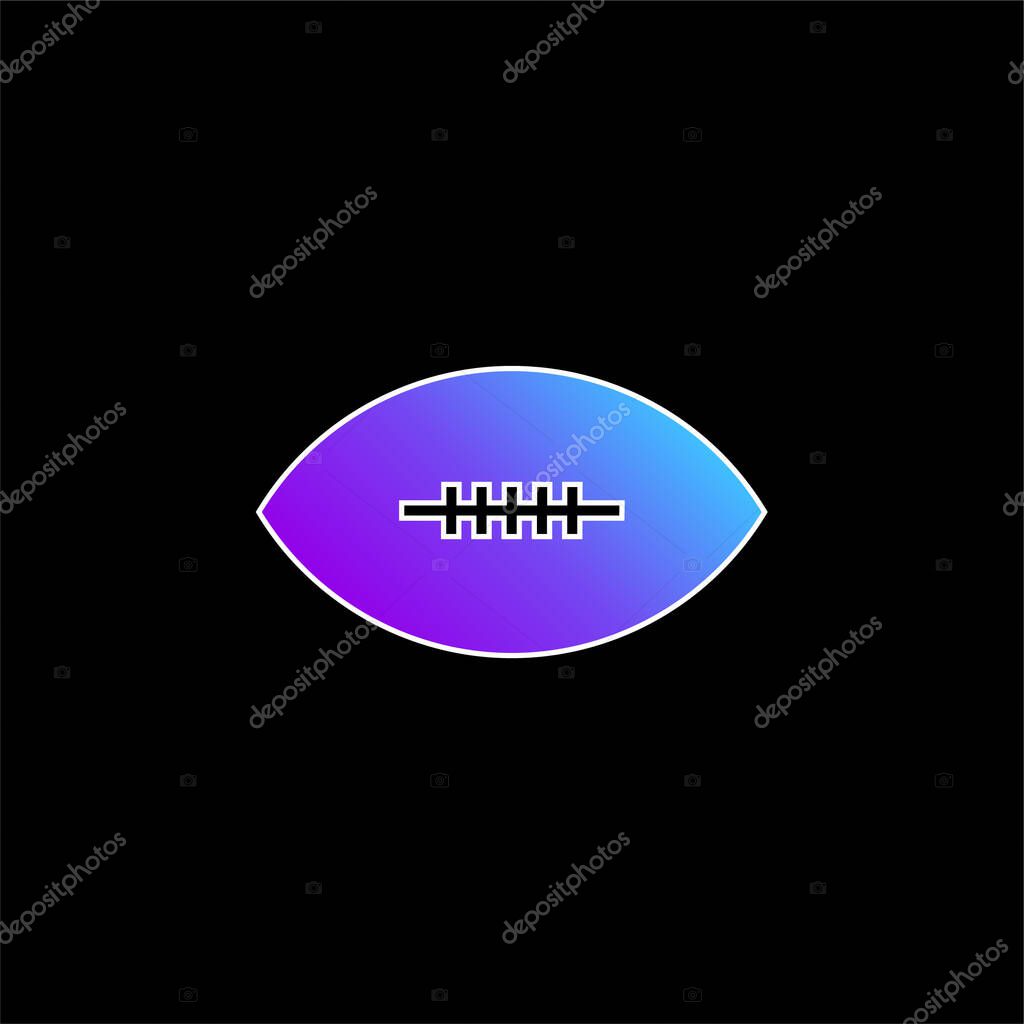 American Football Game blue gradient vector icon