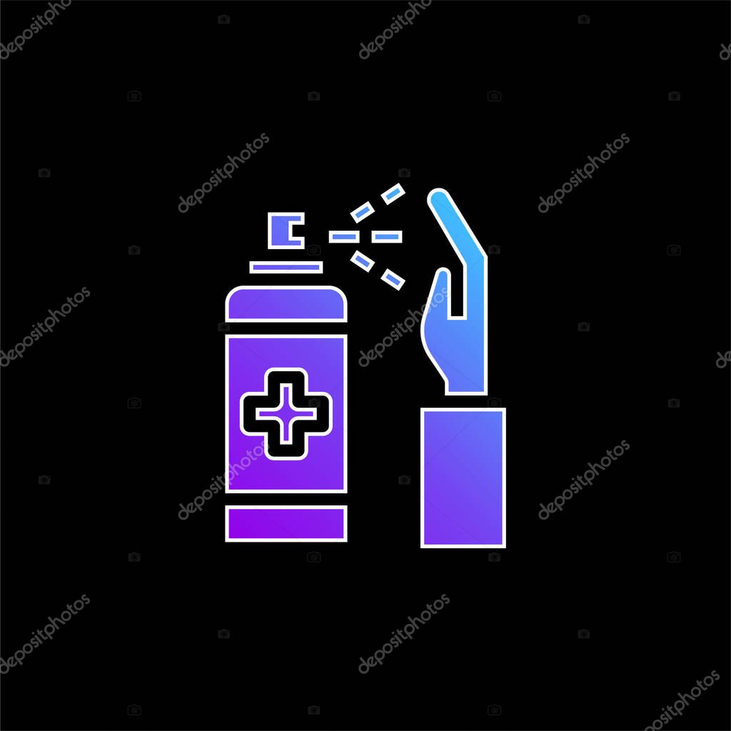 Alcohol Gel blue gradient vector icon