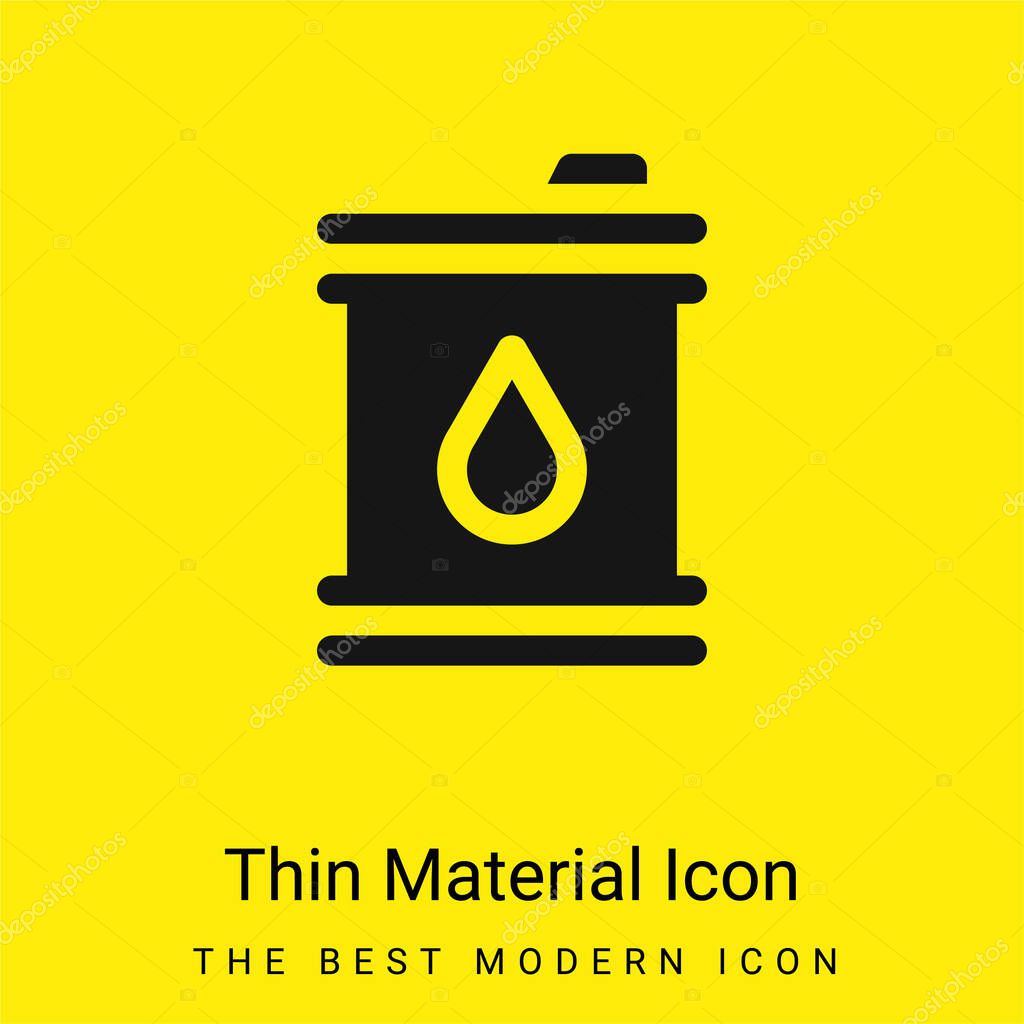 Barrel minimal bright yellow material icon