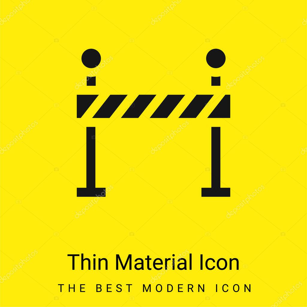 Barrier minimal bright yellow material icon