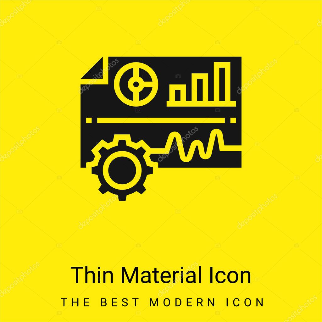 Analysis minimal bright yellow material icon
