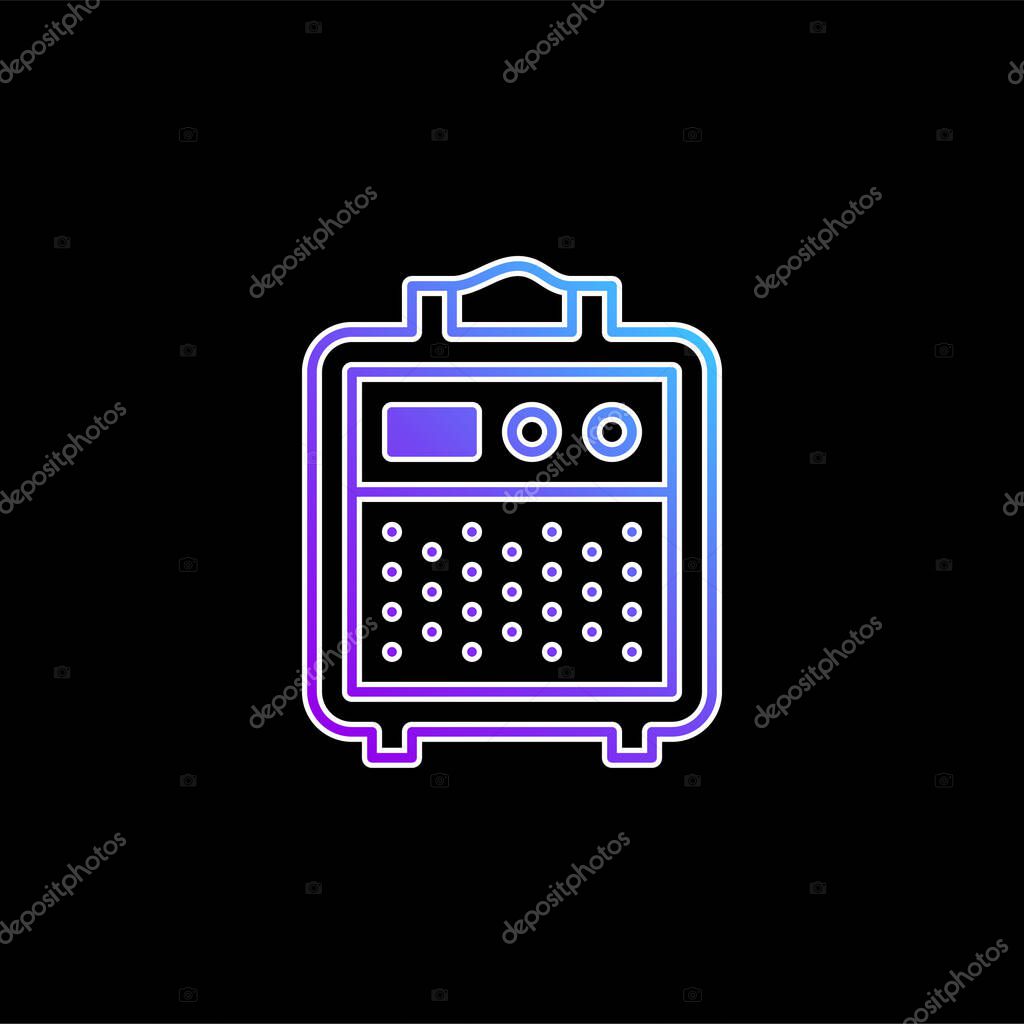 Amplifier blue gradient vector icon