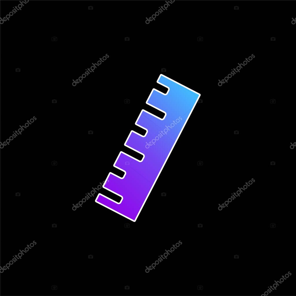 Black Ruler blue gradient vector icon