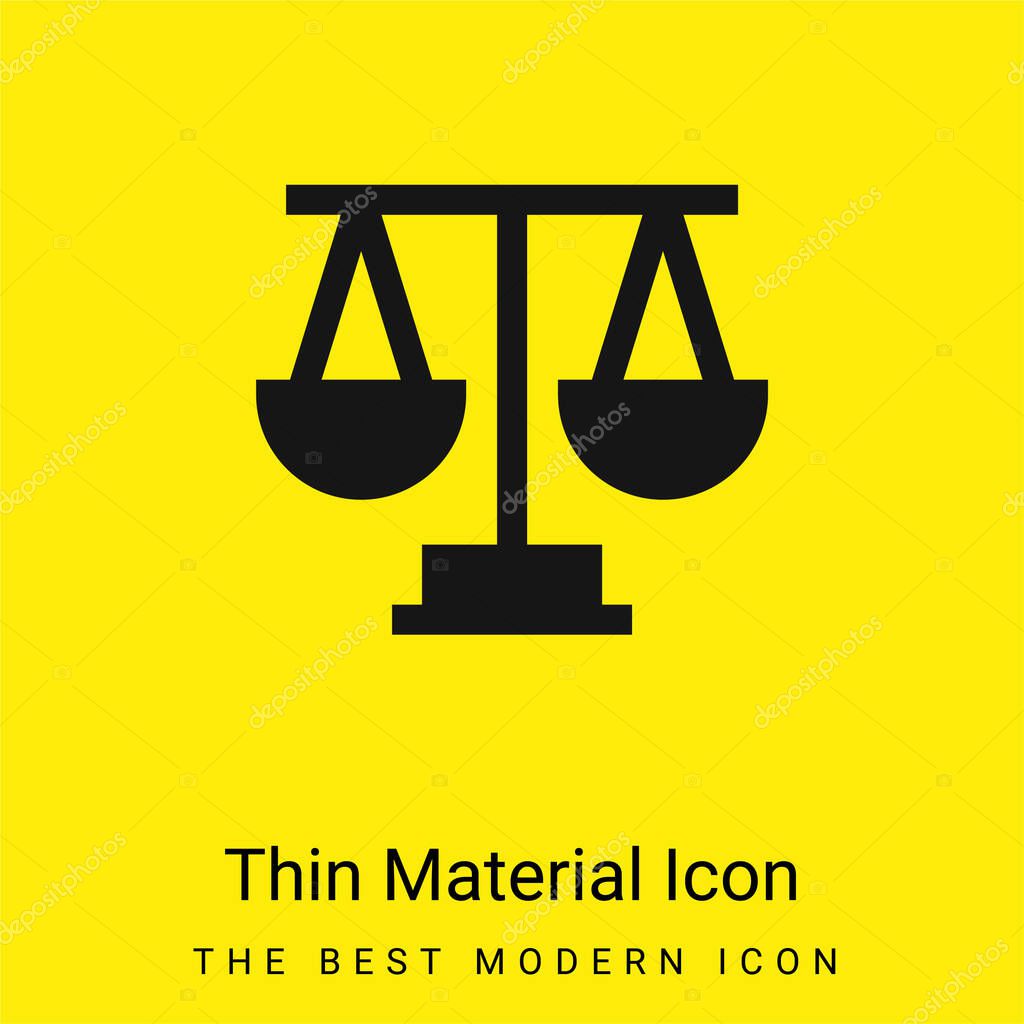 Balance minimal bright yellow material icon