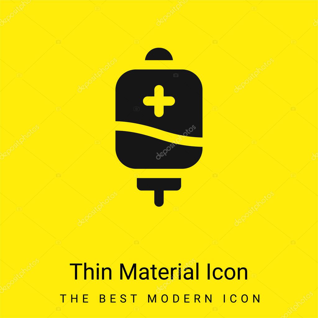Blood Bag minimal bright yellow material icon