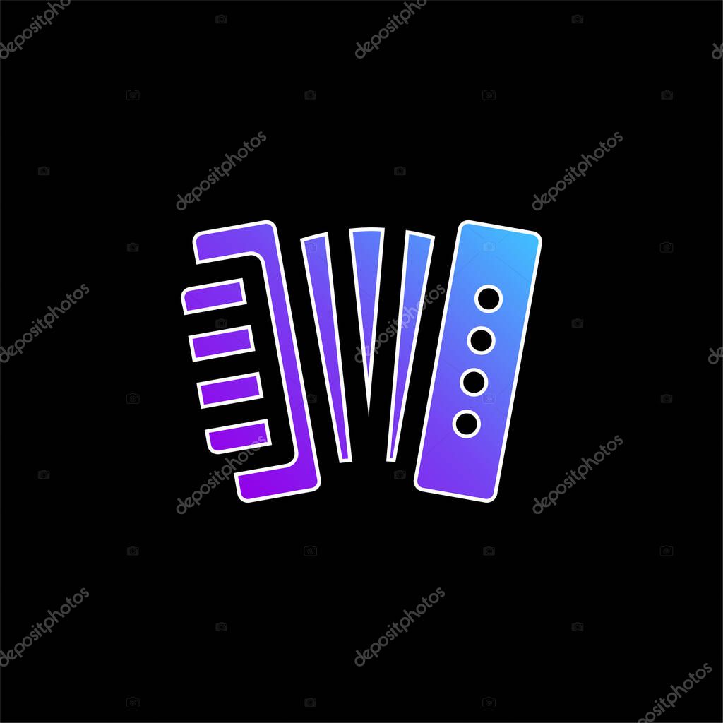 Accordion blue gradient vector icon