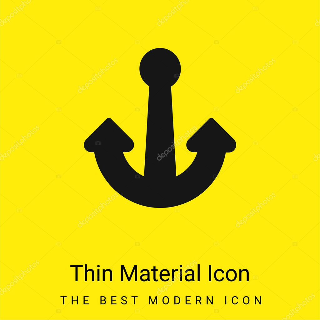 Boat Anchor minimal bright yellow material icon