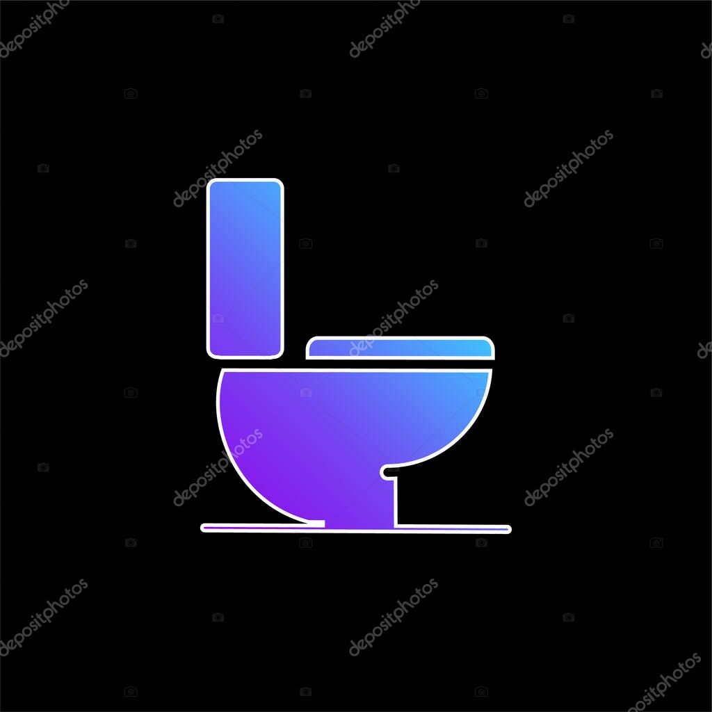 Bathroom blue gradient vector icon