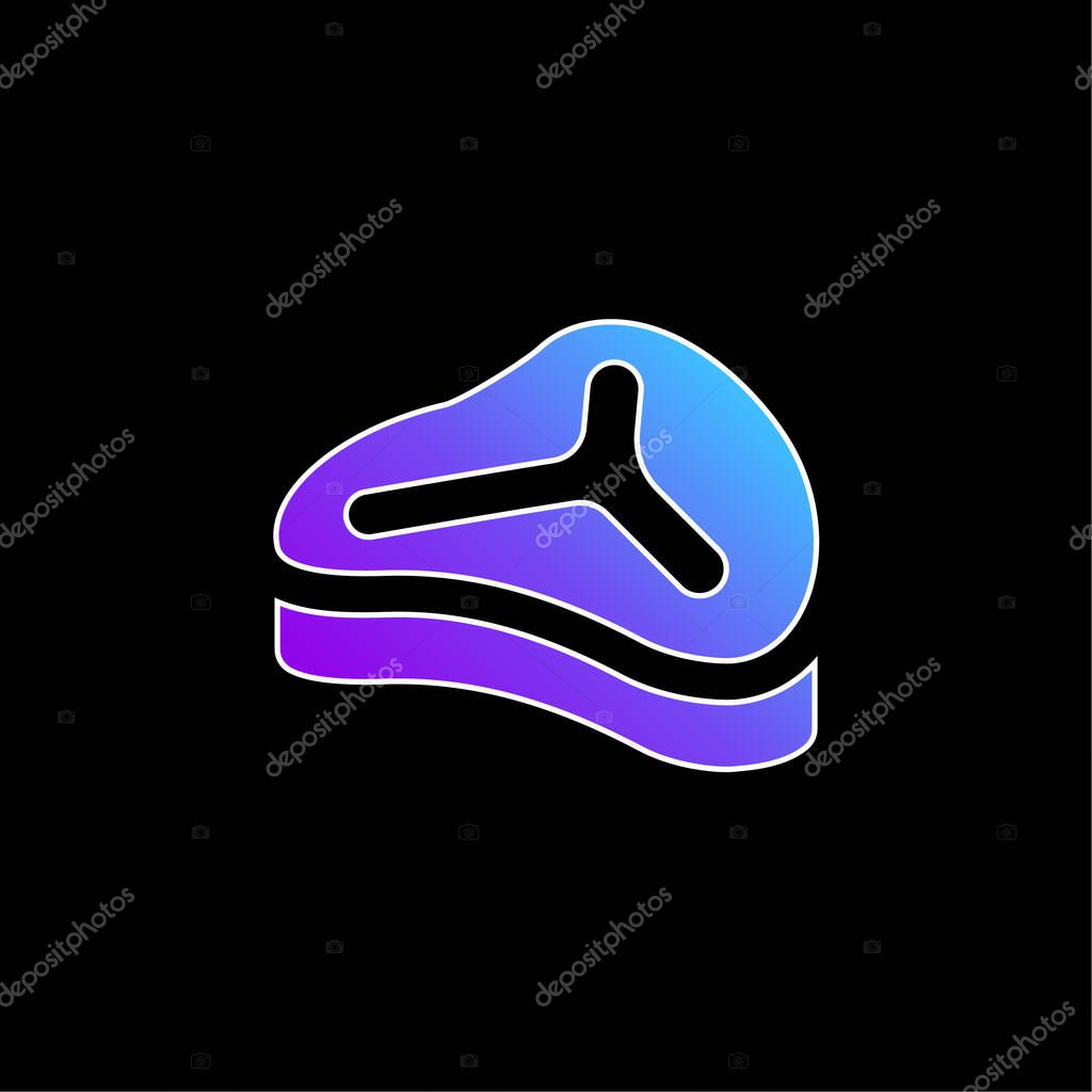 Big Steak blue gradient vector icon