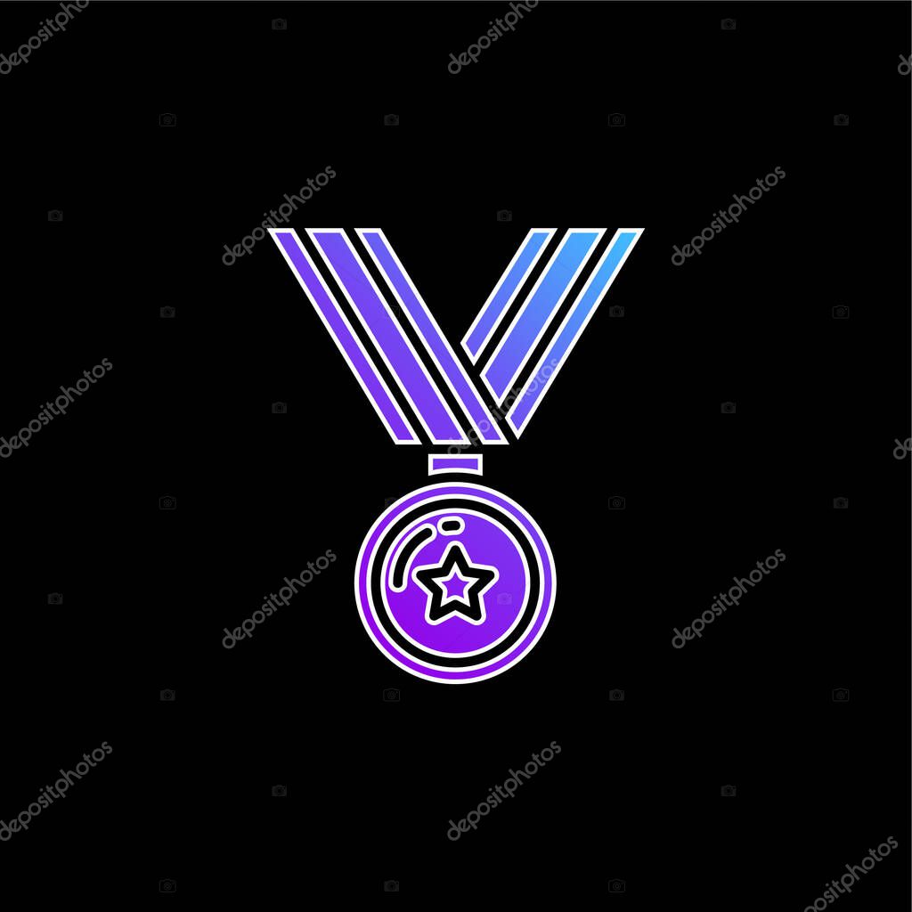 Award blue gradient vector icon