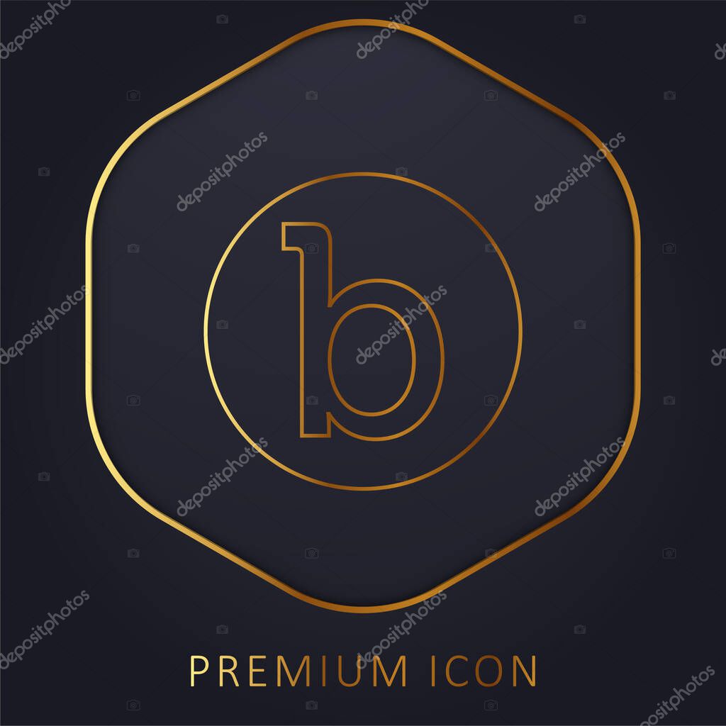 Bloson Logo golden line premium logo or icon