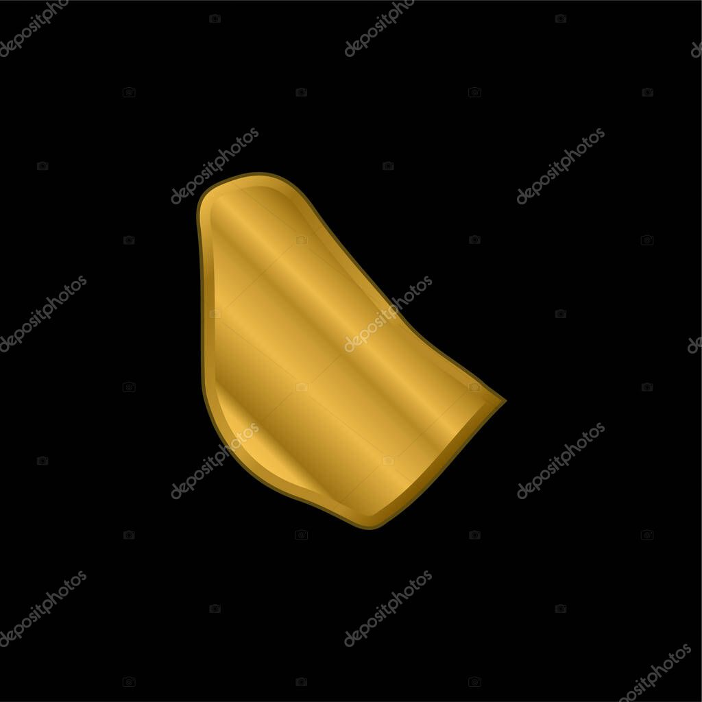 Barbados gold plated metalic icon or logo vector