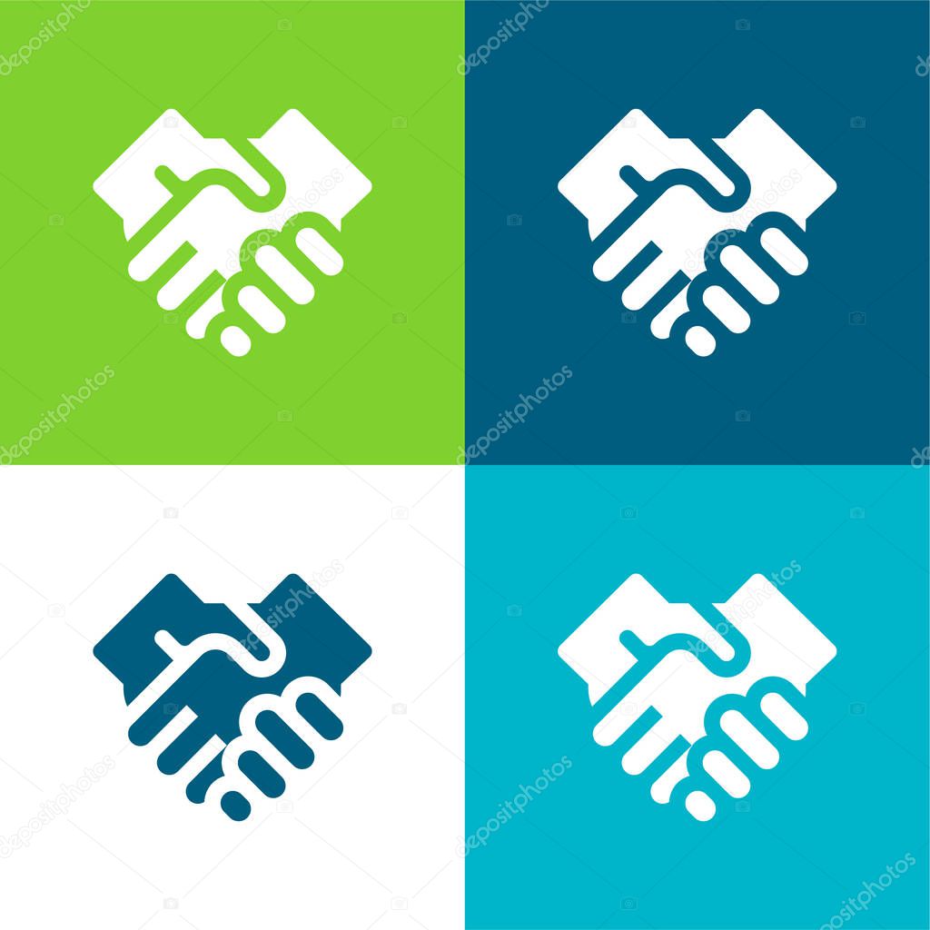 Agreement Flat four color minimal icon set