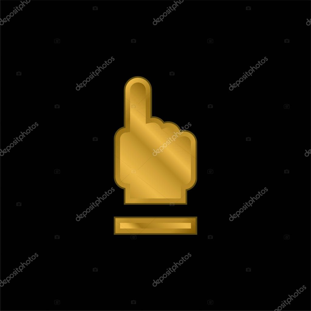 Ask gold plated metalic icon or logo vector