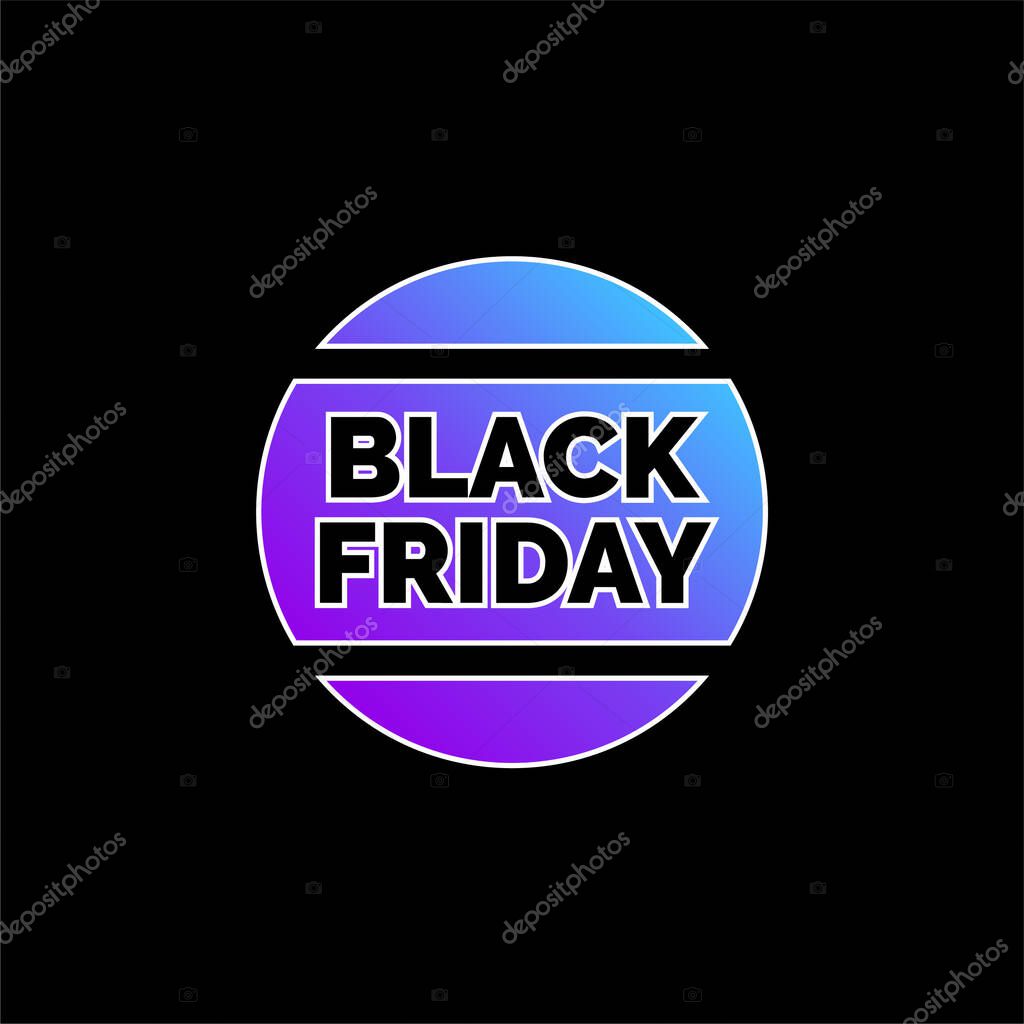 Black Friday blue gradient vector icon