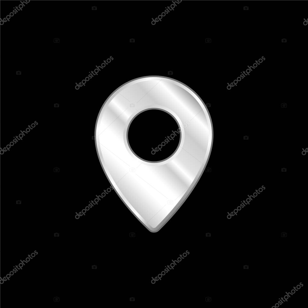 Black Placeholder Variant silver plated metallic icon