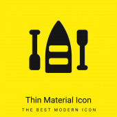 Loď minimální jasně žlutý materiál ikona