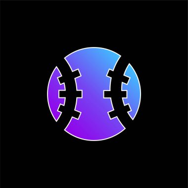 Büyük Beyzbol Topu mavi eğimli vektör simgesi