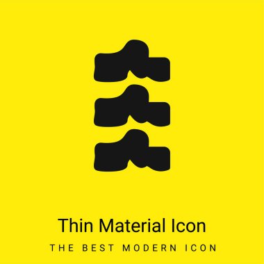 Anatomic Spine minimal bright yellow material icon clipart