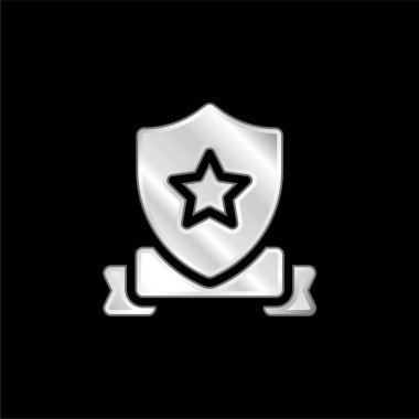 Rozet gümüş kaplama metalik simge