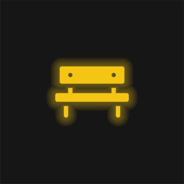 Sarı benç parlayan neon simgesi